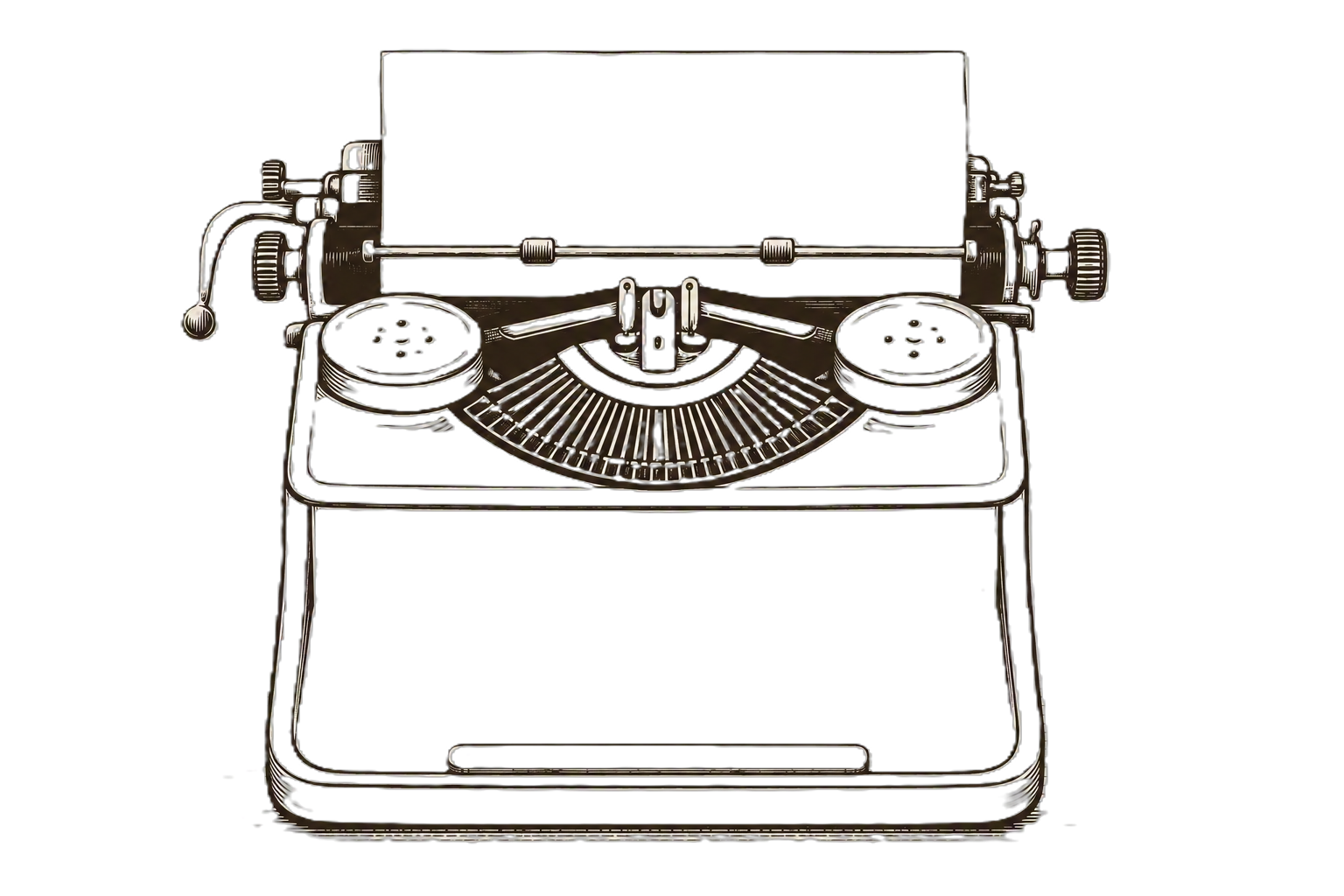 A vintage typewriter with a sheet of paper